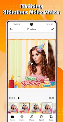 Birthday Song Video Maker android App screenshot 0