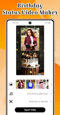 Birthday Song Video Maker android App screenshot 1